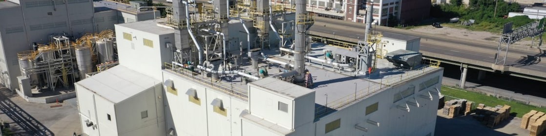 manufacturing plant in white