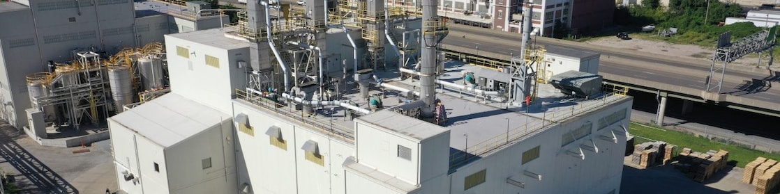 manufacturing plant in white