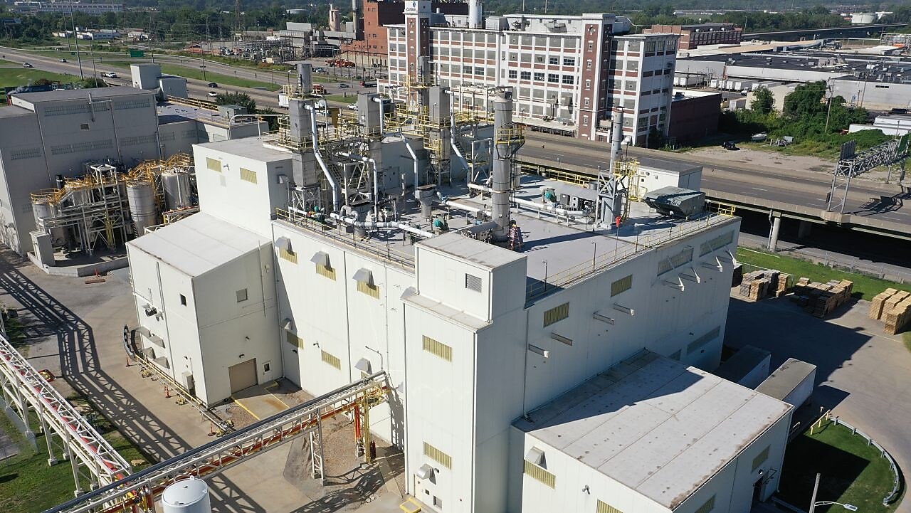 manufacturing plant in white